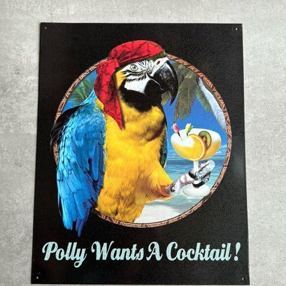 Fun parrot metal sign - Picture 1 of 6